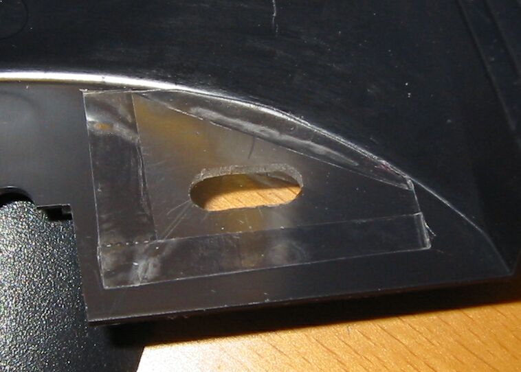Taped in cover